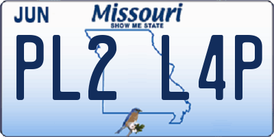 MO license plate PL2L4P