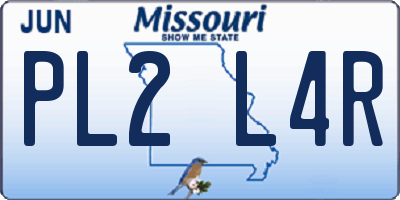 MO license plate PL2L4R