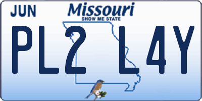 MO license plate PL2L4Y