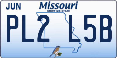 MO license plate PL2L5B