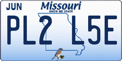 MO license plate PL2L5E