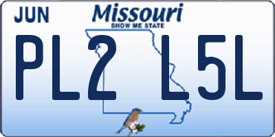 MO license plate PL2L5L