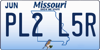 MO license plate PL2L5R