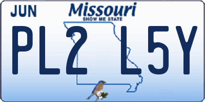MO license plate PL2L5Y