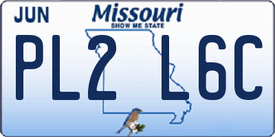 MO license plate PL2L6C