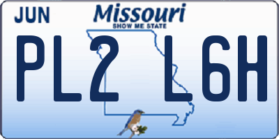 MO license plate PL2L6H