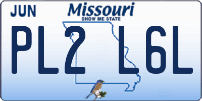 MO license plate PL2L6L