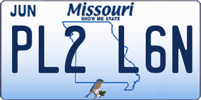 MO license plate PL2L6N