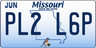 MO license plate PL2L6P