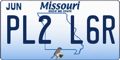 MO license plate PL2L6R