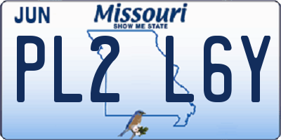 MO license plate PL2L6Y