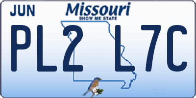 MO license plate PL2L7C