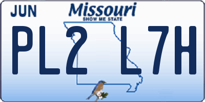 MO license plate PL2L7H