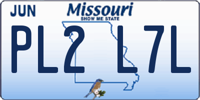 MO license plate PL2L7L