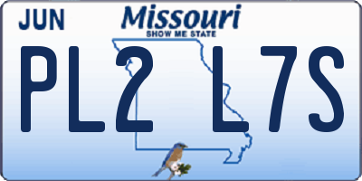 MO license plate PL2L7S