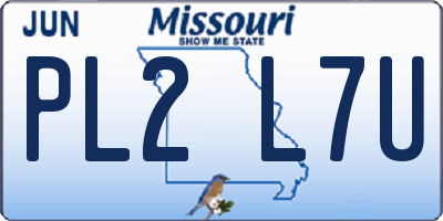 MO license plate PL2L7U