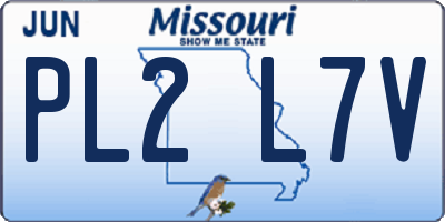 MO license plate PL2L7V