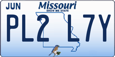 MO license plate PL2L7Y