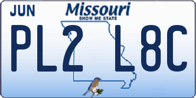 MO license plate PL2L8C