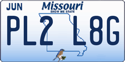 MO license plate PL2L8G