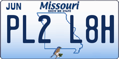 MO license plate PL2L8H