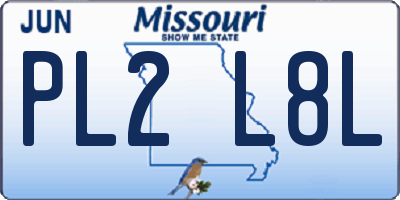 MO license plate PL2L8L