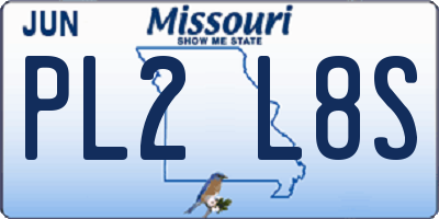 MO license plate PL2L8S