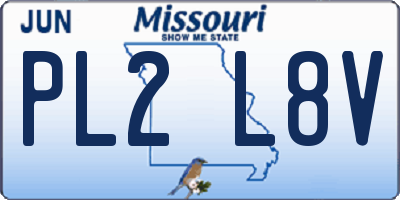 MO license plate PL2L8V