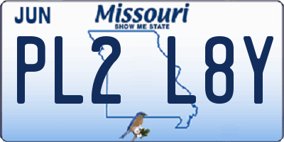 MO license plate PL2L8Y