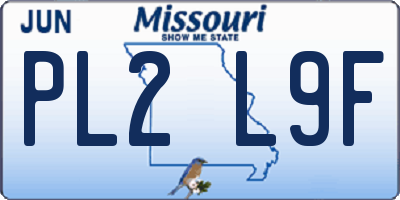 MO license plate PL2L9F