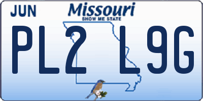 MO license plate PL2L9G