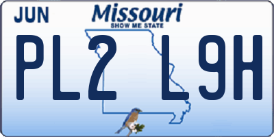 MO license plate PL2L9H