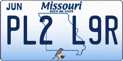MO license plate PL2L9R