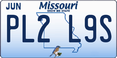 MO license plate PL2L9S