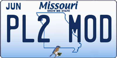MO license plate PL2M0D