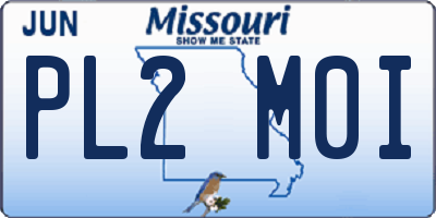 MO license plate PL2M0I