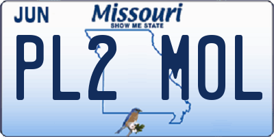 MO license plate PL2M0L