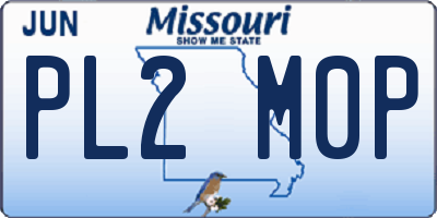 MO license plate PL2M0P