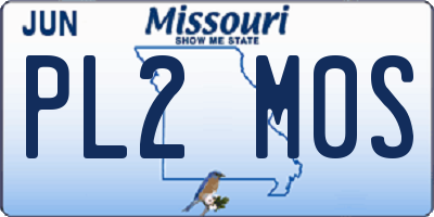MO license plate PL2M0S