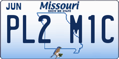 MO license plate PL2M1C
