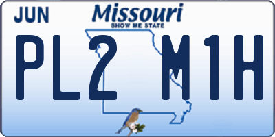 MO license plate PL2M1H