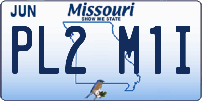MO license plate PL2M1I
