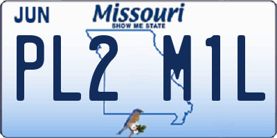 MO license plate PL2M1L