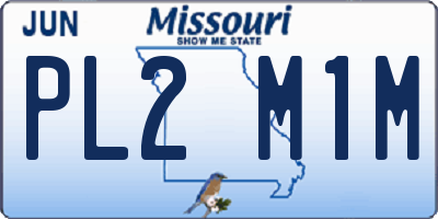 MO license plate PL2M1M