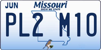 MO license plate PL2M1O