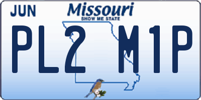MO license plate PL2M1P