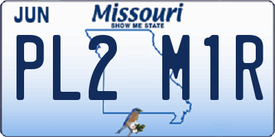 MO license plate PL2M1R