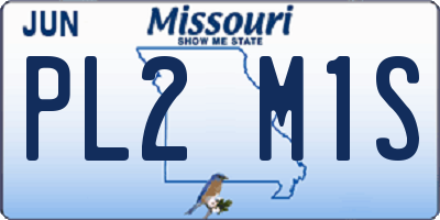 MO license plate PL2M1S