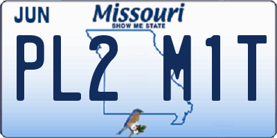 MO license plate PL2M1T