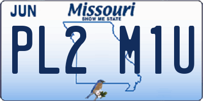 MO license plate PL2M1U